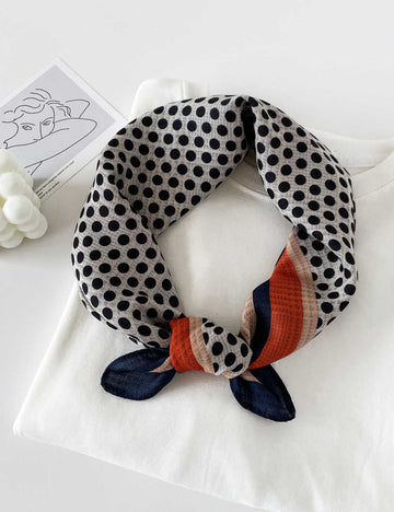 Elegant Flower Print Long Satin Scarf DP25F998