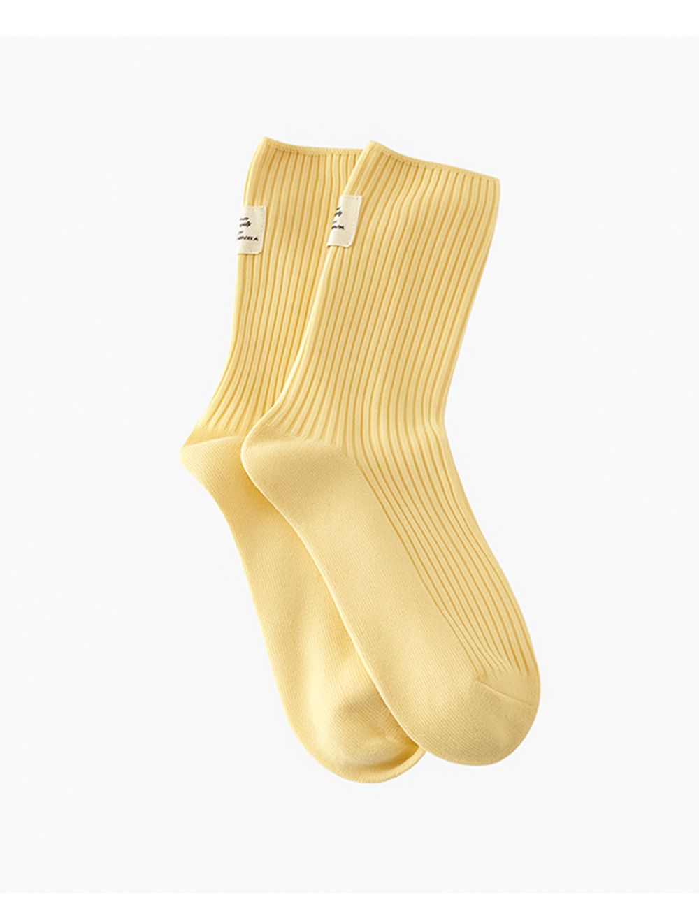 Solid Ribbed Cotton Socks - DippedShop Wholesale - #6803