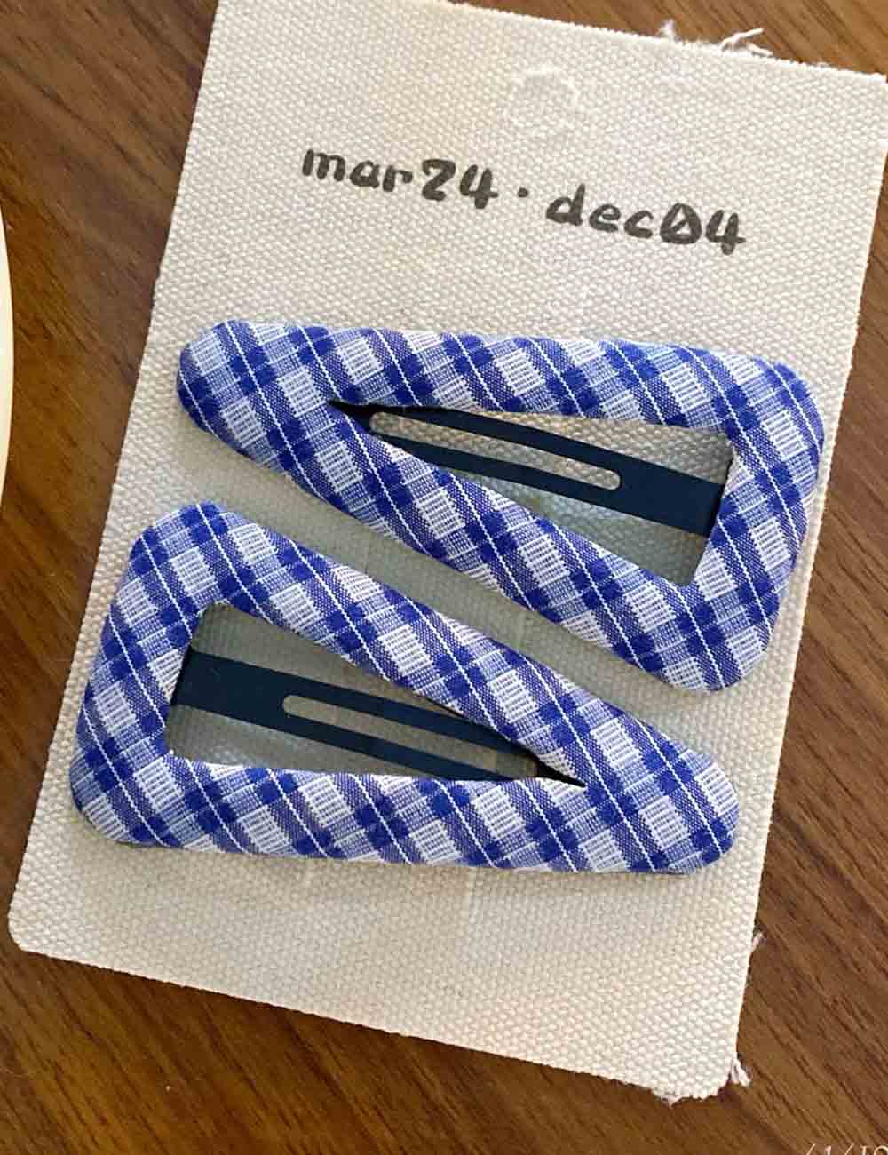 Simple Plaid Geometric Cute Hair Clips DP25F571