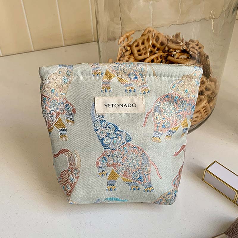 Cute Animal Embroidery Travel Portable Cosmetic Bag MK2BW6W10BOB386