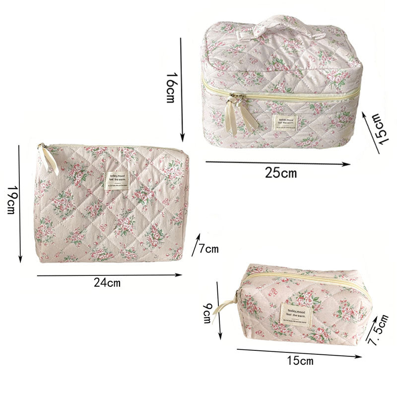 Quilted Floral Storage Bag - DippedShop Wholesale - #4531