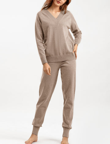 2+ V-Neck Leisure Knit Sets DPSP1329