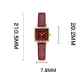 Vintage Square Dial Quartz Leather Strap Watch MK2SSAS6W6JWA03