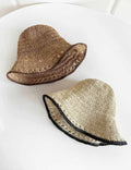 Summer Beach Wide Brim Straw Bucket Hat 8BK6HAT16