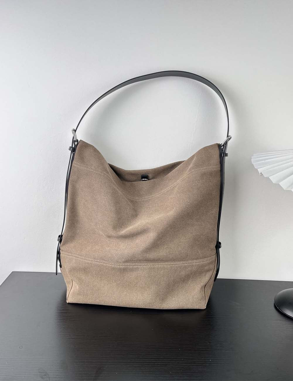 Large Capacity Canvas Tote Slouchy Shoulder bag DP25G636