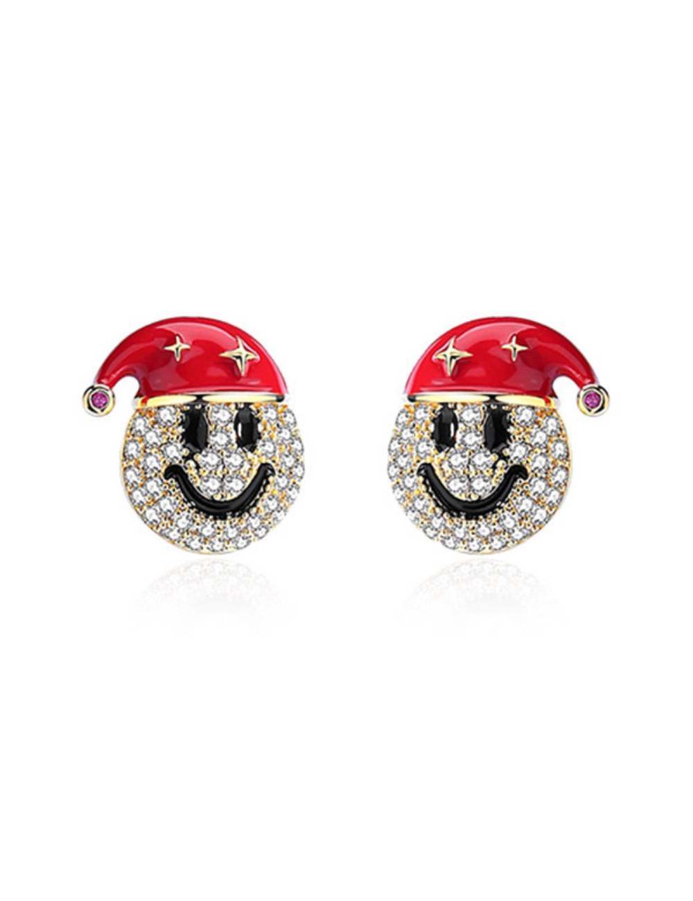 Rhinestone Christmas Cute Stud Earrings DPJE1914