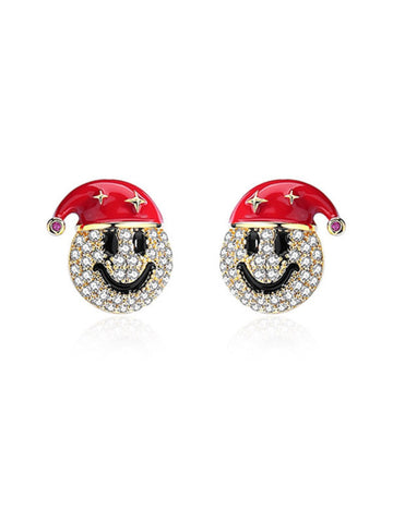 Rhinestone Christmas Cute Stud Earrings DPJE1914