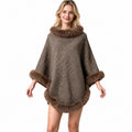 Faux Fur Shawl Poncho - DippedShop Wholesale - #7507