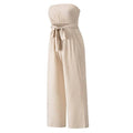 Strapless Tie Jumpsuit - DippedShop Wholesale - #6675