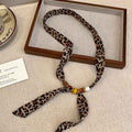 Retro Polka Dot Beaded Adjustable Scarf Necklace MK2BW6W6JNC234
