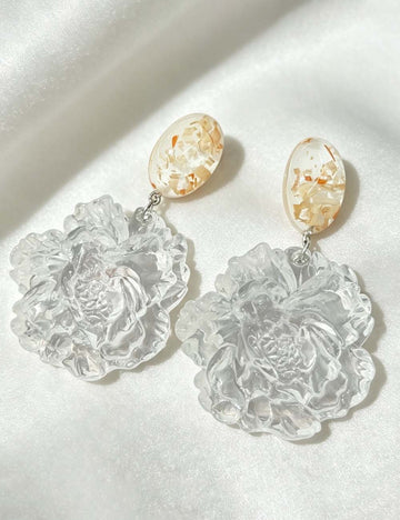3D Flower Dangle Earrings - DippedShop Wholesale - #3203