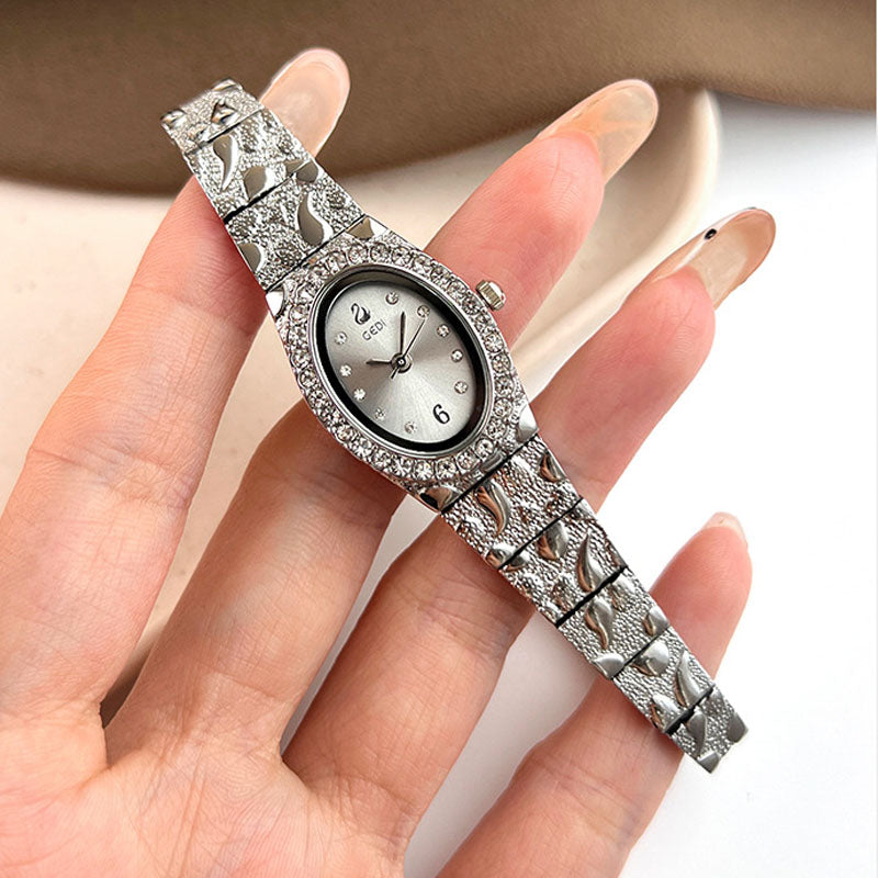 Rhinestone Analog Dress Watch - DippedShop Wholesale - #5955