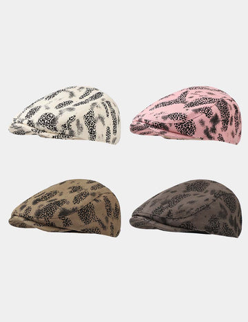 Retro Leopard Print Breathable Street Gatsby Cap 8BK6HAT196L