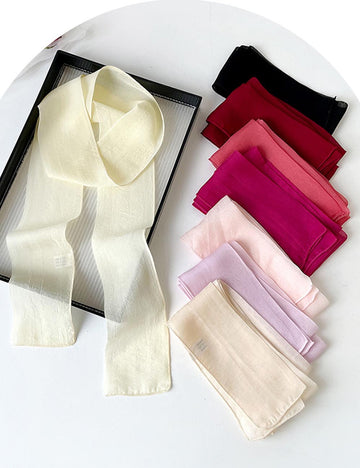 Elegant Thin Ribbon Scarf - DippedShop Wholesale - #5331