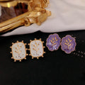 Flower Enamel Stud Earrings - DippedShop Wholesale - #2179