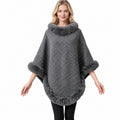 Faux Fur Shawl Poncho - DippedShop Wholesale - #3043