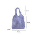 Solid Color Pleated Shoulder Bag - DippedShop Wholesale - #6035