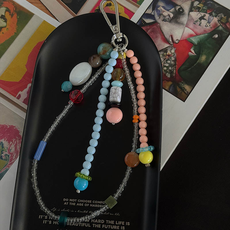 Colorful Bead Tassel Keychain - DippedShop Wholesale - #9059