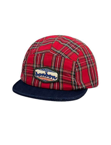 Vintage Plaid Splice Denim Baseball Cap DP25E959