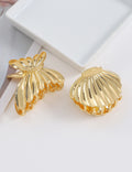 Simple Gold Shell Non-Slip Hair Claw MK2MBEP6W6HCP374