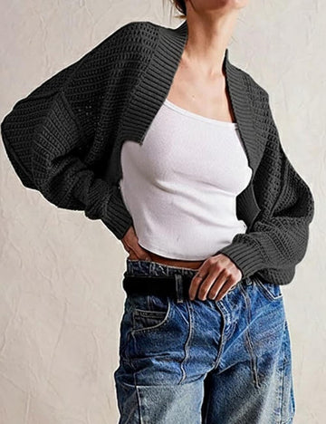 Trendy V-Neck Batwing Sleeve Knit Cardigan DP25H641