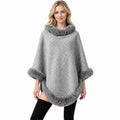Faux Fur Shawl Poncho - DippedShop Wholesale - #5811
