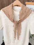 Floral Crochet Hollow Out Headscarf Triangle Shawl MK2BK6W6HHS31
