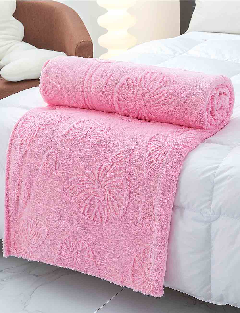 Butterfly Jacquard Fleece Blanket - DippedShop Wholesale - #6147