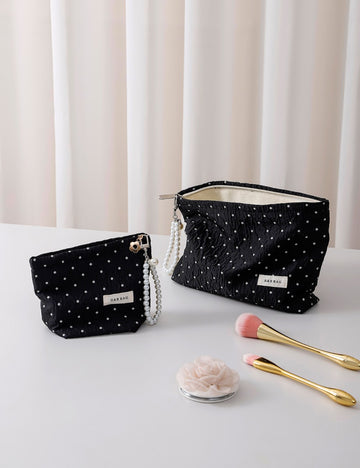 Polka Dot Color Block Simple Cosmetic Bag DPB1029