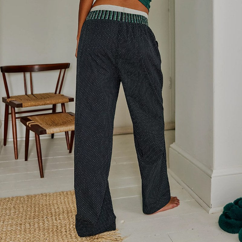 Striped Color Block Casual Pants DP25B658