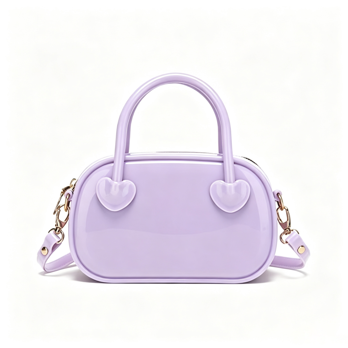 Fashion Solid Color Jelly Clear Tote Crossbody Bag 6W10BBG2112