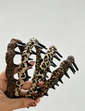 Vintage Leopard Print Fabric Comb Headband 6W6HBD289