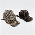 Plaid Curved Brim Baseball Cap - DippedShop Wholesale - #3875