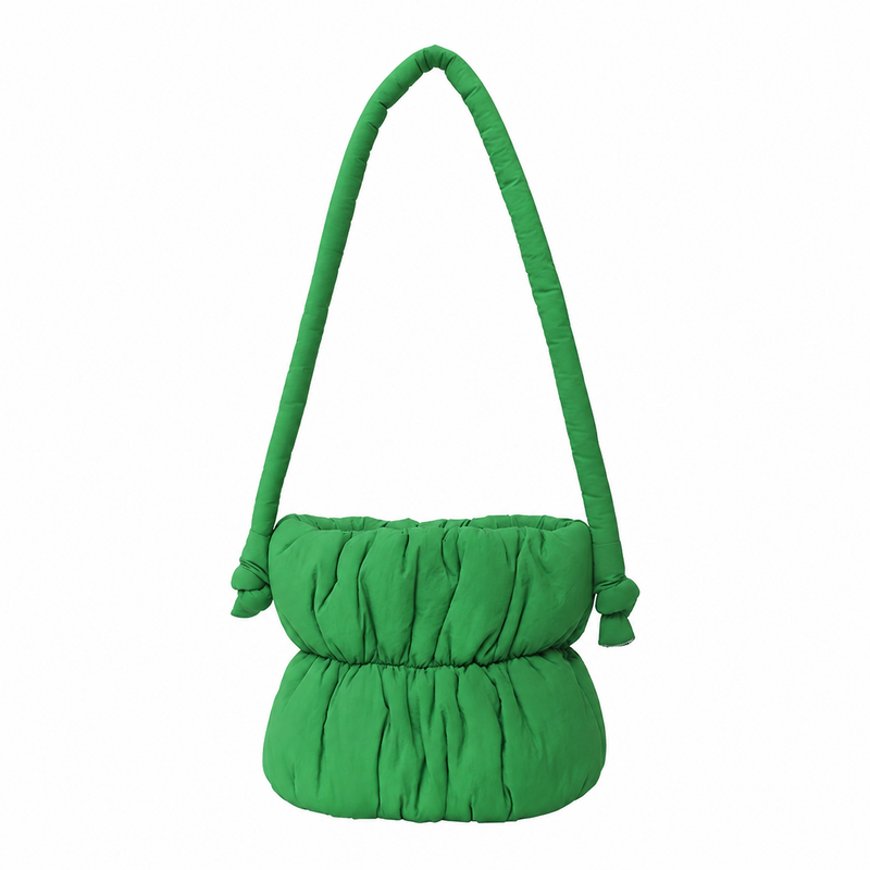 Casual Nylon Puffer Bucket Shoulder Bag 6W10BBG1808