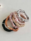 Minimalist Solid Color Satin Elastic Hair Tie MK2BLW6W6HHT30