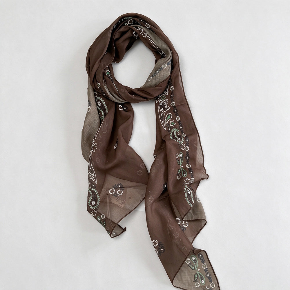 Vintage Leopard Print Polka Dots Long Silk Scarf 6W6NSC220