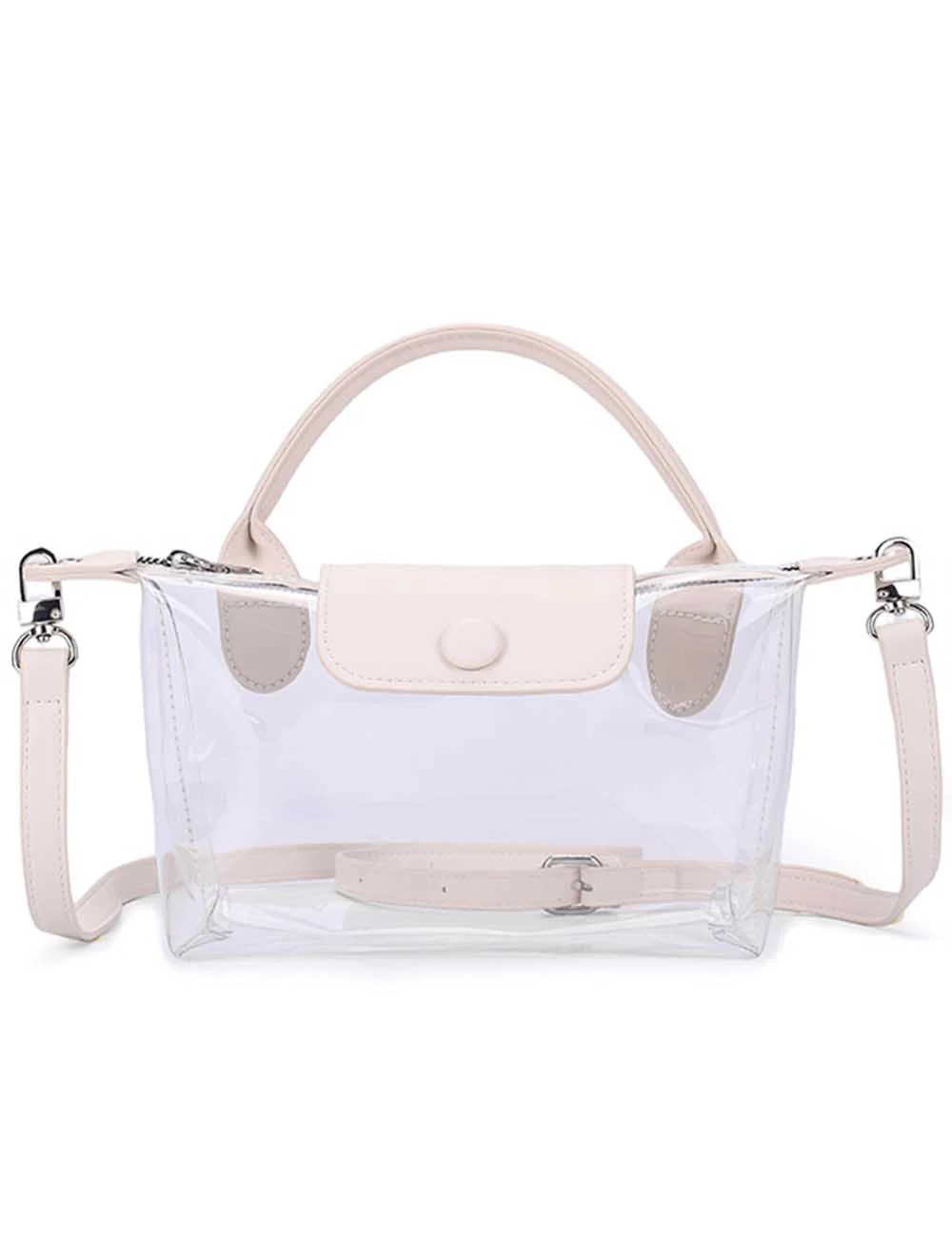 Jelly PVC Shoulder Crossbody Double Handles Bag FPC6BBG434