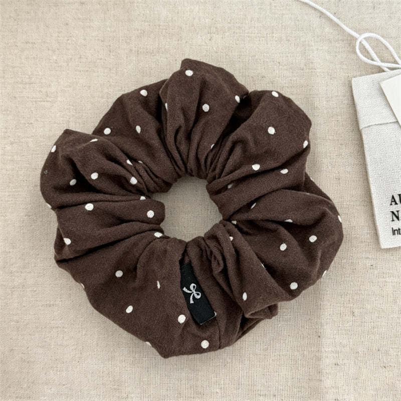 Ruffled Polka Dot Scrunchies - DippedShop Wholesale - #6003