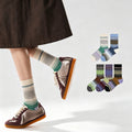 Gradient Stripe Crew Socks - DippedShop Wholesale - #5299