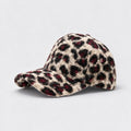 Vintage Fuzzy Plush Leopard Print Baseball Cap 6W6HAT927