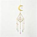 Golden Air Plant Frame Butterfly Crystal Suncatcher 6H7HLS168