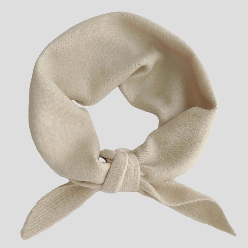 Solid Color Wool Knit Triangle Scarf 6W6NSW277