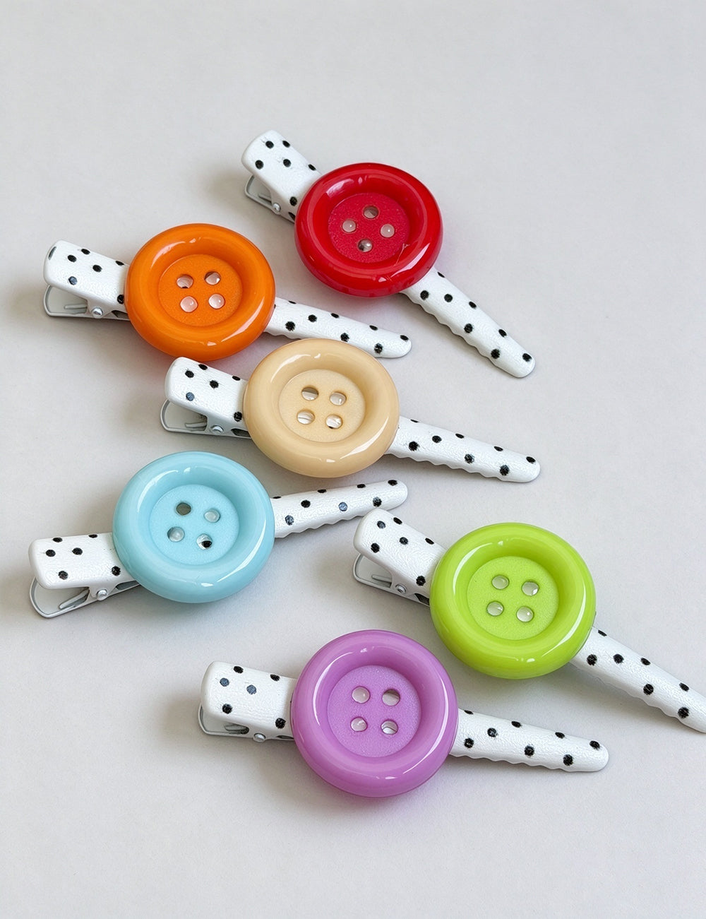 Polka Dot Alligator Hair Clip - DippedShop Wholesale - #6515