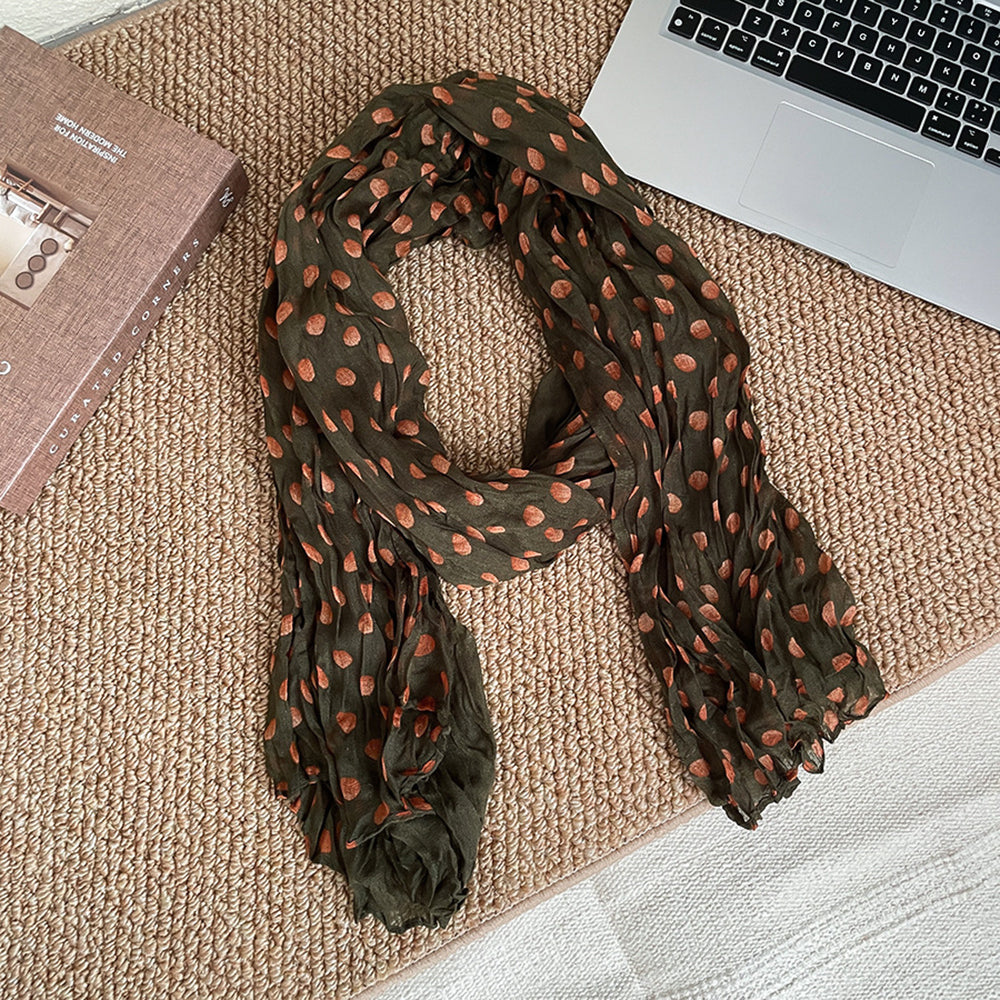 Fashion Color Block Polka Dots Long Scarf 6W6NSC229