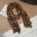 Vintage Zebra Leopard Print Long Silk Scarf 6W6NSC226