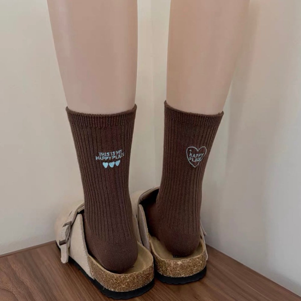 Heart Letter Slouchy Socks - DippedShop Wholesale - #1619