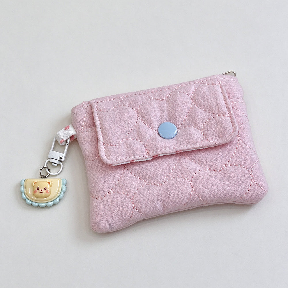 Quilted Heart Coin Purse - DippedShop Wholesale - #6627