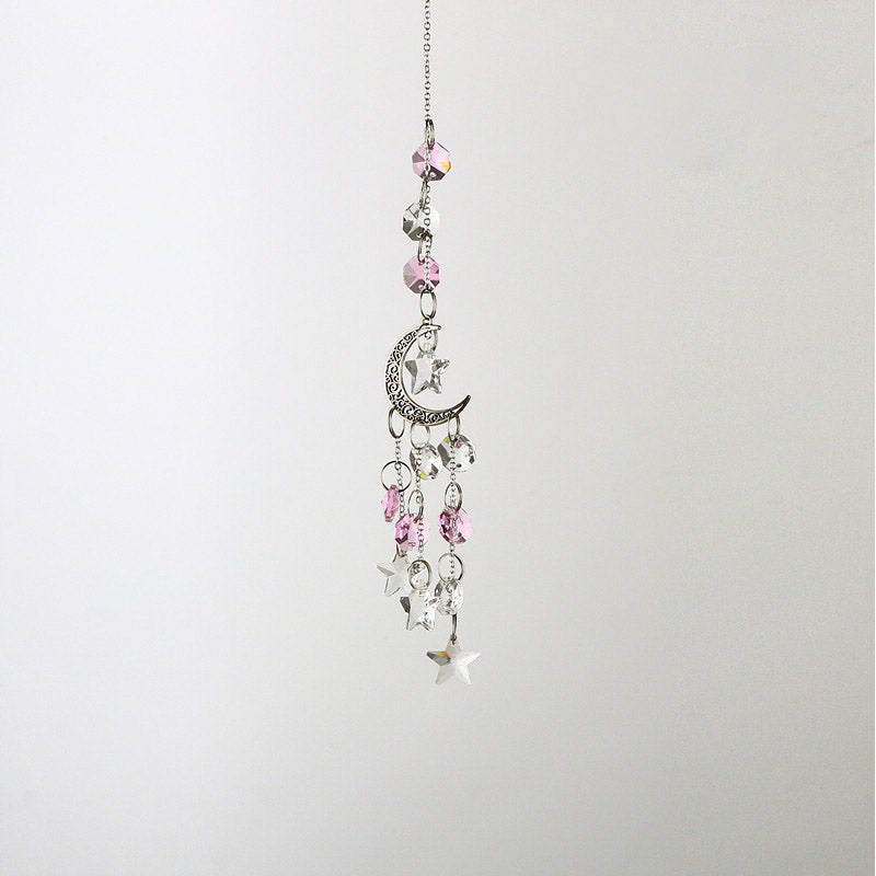 Metal Moon Star Crystal Tassel Suncatchers MK2CZAS6H7HLS63