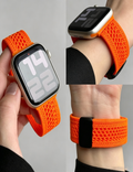Solid Color Nylon Weave Hollow Watch Band 6W6JWA113
