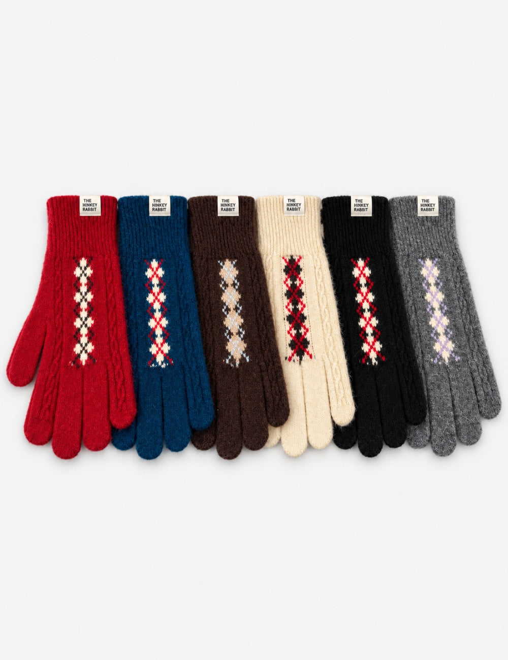 Color Block Geometric Gloves - DippedShop Wholesale - #5027